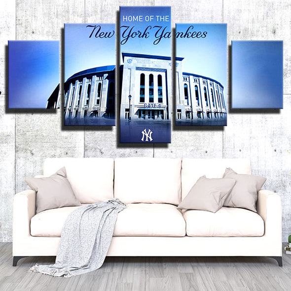 5 panel modern art framed print NY Yankees the Stadium wall picture-1201 (1)