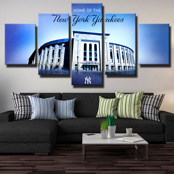 5 panel modern art framed print NY Yankees the Stadium wall picture-1201 (2)