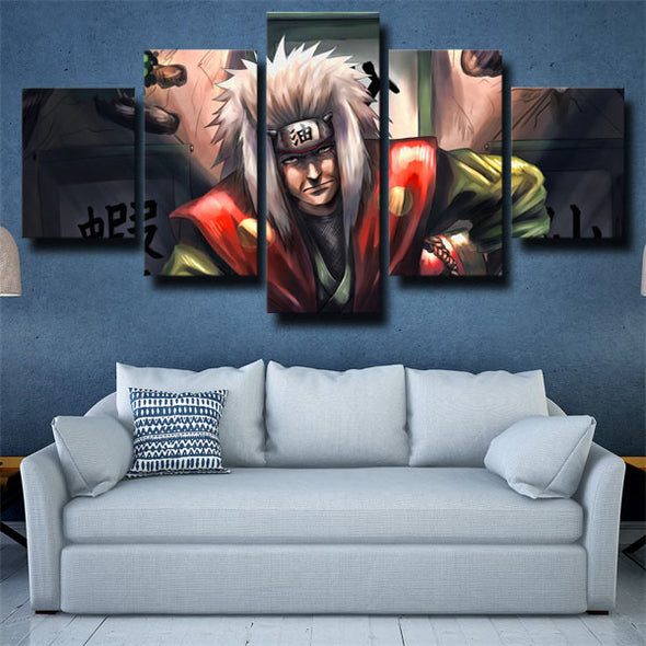 5 panel modern art framed print Naruto Jiraiya wall picture-1718 (2)