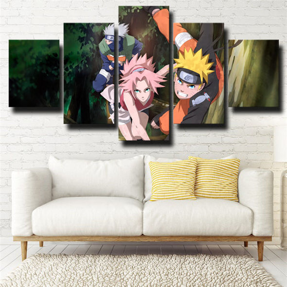 5 panel modern art framed print Naruto Sakura and naruto wall decor-1707 (2)