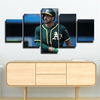 5 panel modern art framed print  Oakland Athletics team  Matt Chapman  standard wall decor1212 (1)