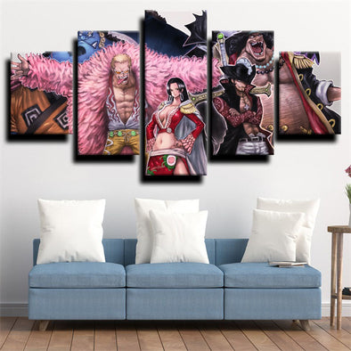 5 panel modern art framed print One Piece Charisma of Evil wall decor-1200 (1)