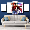 5 panel modern art framed print One Piece Monkey D. Luffy wall picture-1200(1)