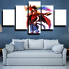 5 panel modern art framed print One Piece Monkey D. Luffy wall picture-1200(2)
