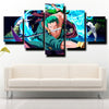 5 panel modern art framed print One Piece Roronoa Zoro home decor-1200 (3)