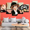 5 panel modern art framed print One Piece Straw Hat Luffy home decor-1200 (2)