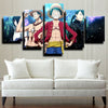 5 panel modern art framed print One Piece Straw Hat Luffy wall picture-1200 (3)