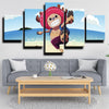 5 panel modern art framed print One Piece Tony Tony Chopperwall decor-1200（3）