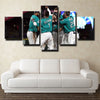5 panel modern art framed print  Seattle Mariners team home decor1269 (1)