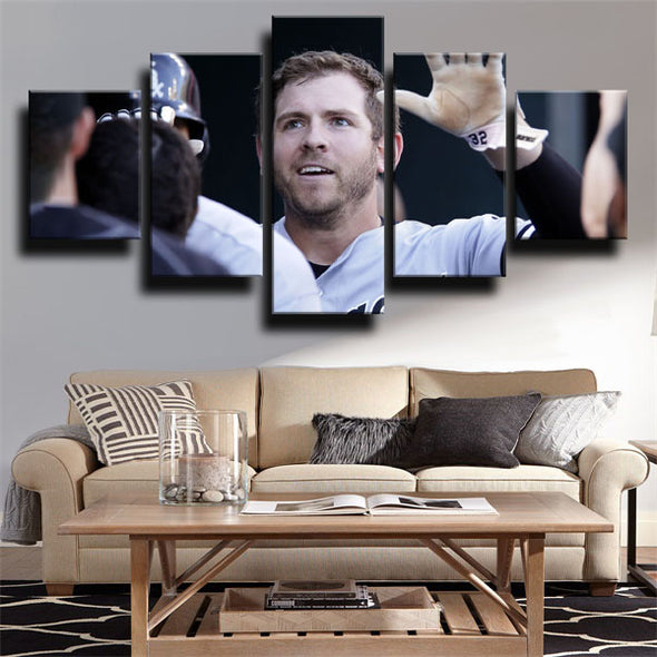 5 panel modern art framed print The ChiSox Matt Skole live room decor-1217 (3)