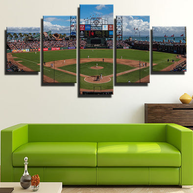 5 panel modern art framed print The G's home AT&T Park decor picture-1201 (1)