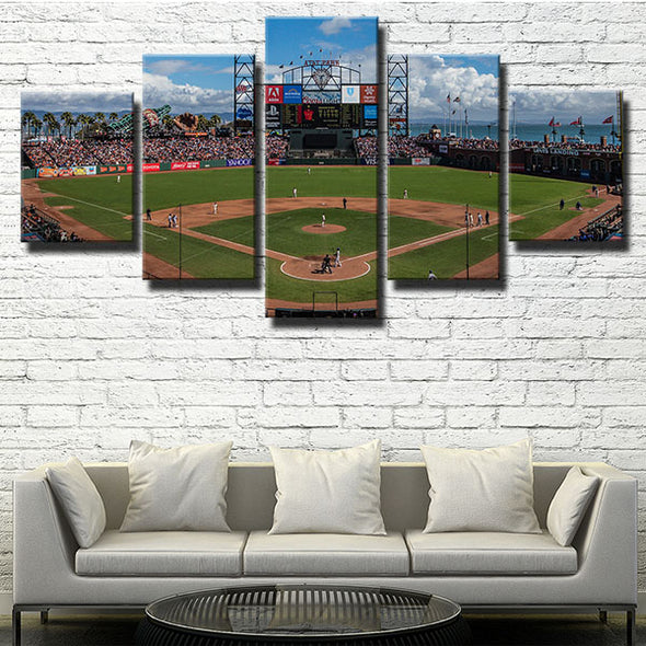 5 panel modern art framed print The G's home AT&T Park decor picture-1201 (3)