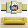 5 panel modern art framed print The Mets team LOGO wall decor-1201 (3)