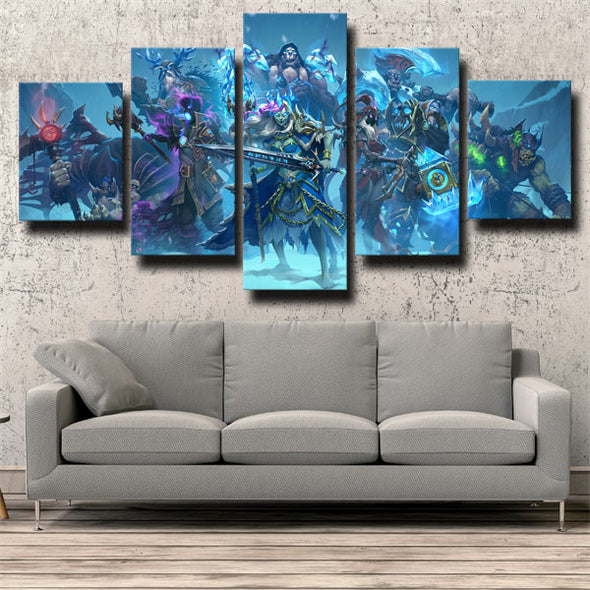 5 panel modern art framed print WOWIII The Frozen Throne room decor-1203 (2)