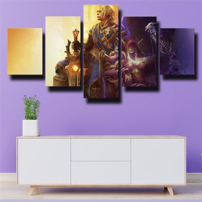 5 panel modern art framed print WOW Battle for Azeroth wall picture-1218 (1)
