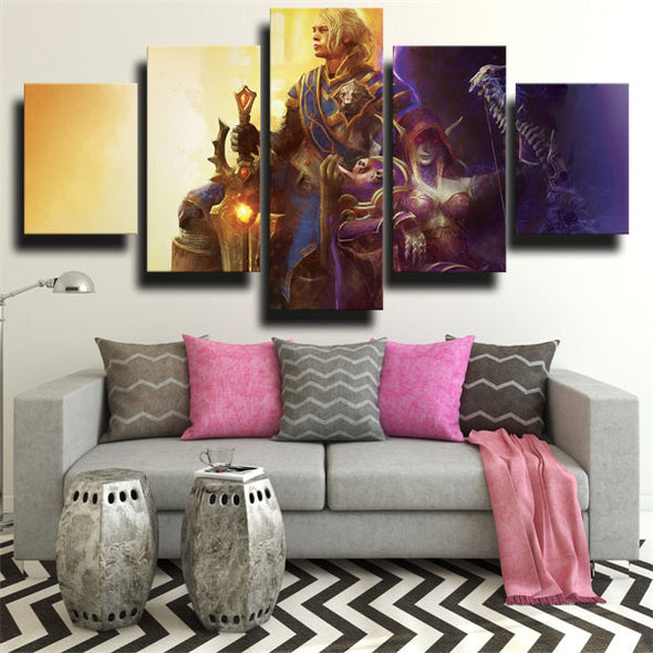 5 panel modern art framed print WOW Battle for Azeroth wall picture-1218 (2)