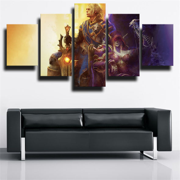 5 panel modern art framed print WOW Battle for Azeroth wall picture-1218 (2)