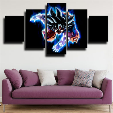 5 panel modern art framed print dragon ball Son Goku wall picture-2049 (1)