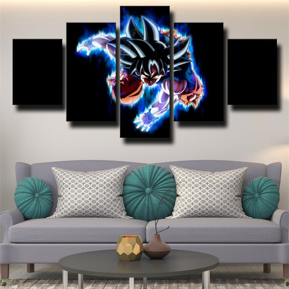 5 panel modern art framed print dragon ball Son Goku wall picture-2049 (2)
