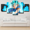 5 panel modern art framed print dragon ball black Goku decor picture-2050 (2)