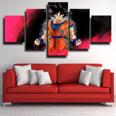 5 panel modern art framed print dragon ball classic Goku decor picture-2074 (1)