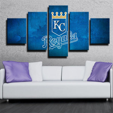 5 panel modern art framed print s Kansas City Royals  Badge wall decor1224 (1)