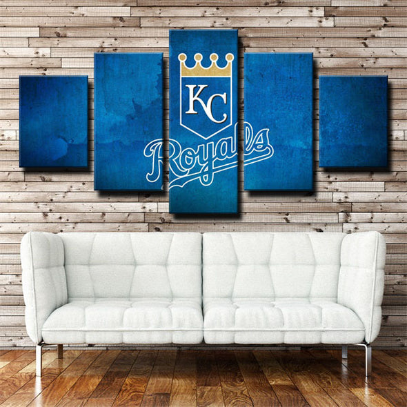 5 panel modern art framed print s Kansas City Royals  Badge wall decor1224 (3)