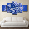 5 panel modern art framed prints Buds Blue stain live room decor-1237 (1)