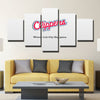 5 panel modern art framed prints Clippers white name decor picture-1220 (3)