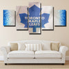 5 panel modern art framed prints Hogs Blue edge live room decor-1238 (4)
