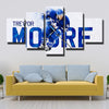 5 panel modern art framed prints Hogs blue Moore live room decor-1253 (1)
