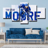 5 panel modern art framed prints Hogs blue Moore live room decor-1253 (2)