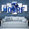 5 panel modern art framed prints Hogs blue Moore live room decor-1253 (3)