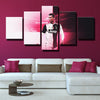 5 panel modern art framed prints JFC pink Ronaldo decor picture-1304 (3)