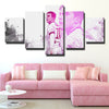 5 panel modern art framed prints Juve pink Dybala decor picture-1290 (4)