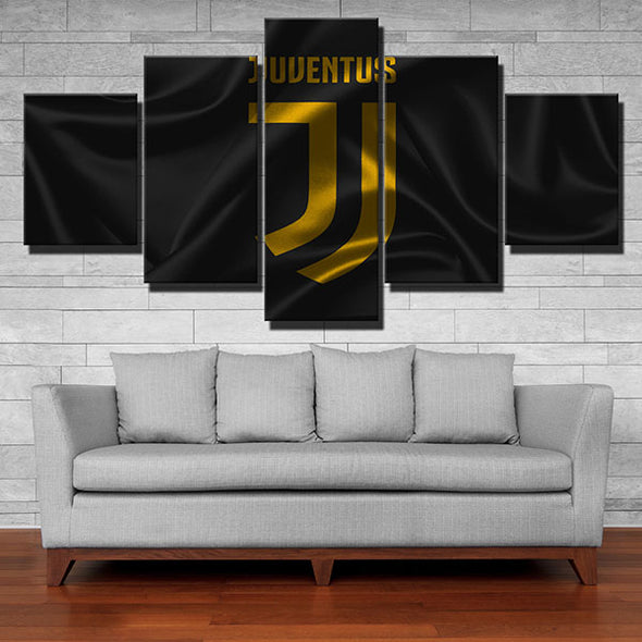 5 panel modern art framed prints Juventus live room decor-1204 (3)