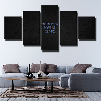 5 panel modern art framed prints Leaves black 3d name home decor-1214 (1)