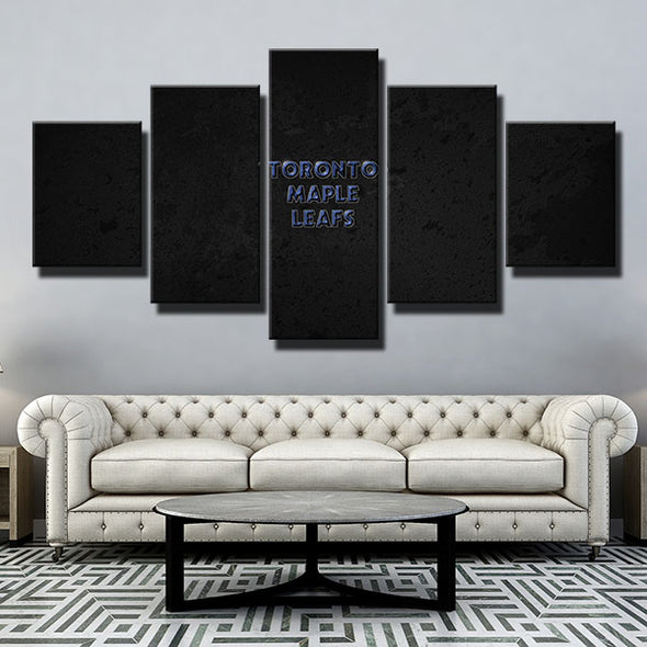 5 panel modern art framed prints Leaves black 3d name home decor-1214 (3)