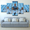 5 panel modern art framed prints Man City team home decor-1205 (2)