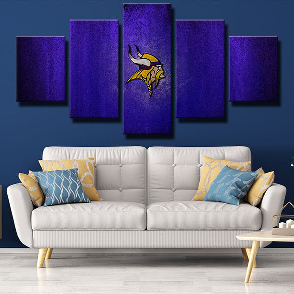 5 panel modern art framed prints The Vikes purple small home decor-1213 (3)
