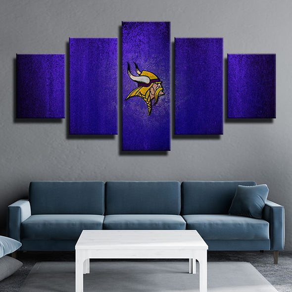 5 panel modern art framed prints The Vikes purple small home decor-1213 (4)