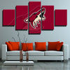5 panel modern art framed prints Yotes red Fold up live room decor-1205 (3)