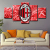 5 panel pictures canvas prints AC Milan wall decor1206 (2)