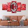 5 panel pictures canvas prints AC Milan wall decor1206 (4)