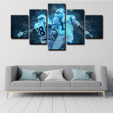 5 panel pictures canvas prints Cam Newton wall decor1206 (1)