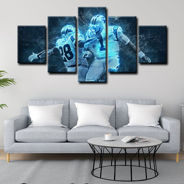 5 panel pictures canvas prints Cam Newton wall decor1206 (3)