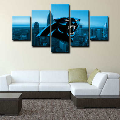  5 panel pictures canvas prints Carolina Panthers wall decor1220 (1)