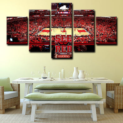 5 panel pictures canvas prints Chicago Bulls  wall decor1206 (1)