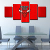 5 panel pictures canvas prints Chicago Bulls wall decor1214 (2)