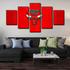 5 panel pictures canvas prints Chicago Bulls wall decor1214 (4)